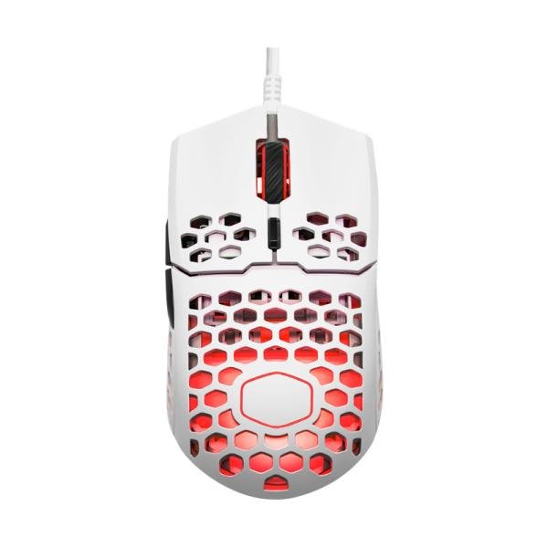MOUSE GAMING RGB COOLER MASTER MM711 ALÁMBRICO USB 16000 DPI ULTRALIGERO MM-711-WWOL1
