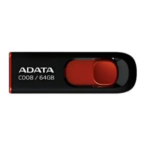 MEMORIA USB 64GB ADATA AC008 USB-A 2 AC008-64G-RKD NEGRO / ROJO