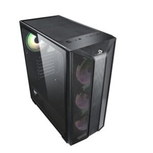 CASE X-LION H2-510 TEMPERED  GLASS SIDE PANEL + 3 12CM FANS USB2.0*2 + USB3.0*1 + HD AUDIO