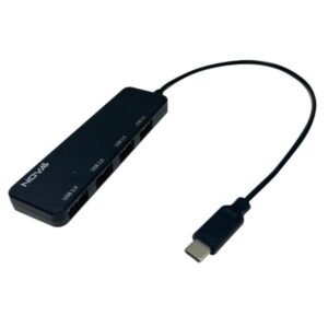 HUB NOVA AHB1S240001C 5 EN 1 USB-C 4 PUERTOS UBS-A 2.0  480MBPS