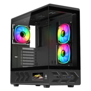 CASE EAGLE WARRIOR CG01J6RA001C MID TOWER SIN VENTILACION INCLUIDA CON VIDRIO TEMPLADO SIN FUENTE