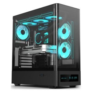 CASE EAGLE WARRIOR CG01YKRA001C MID TOWER SIN VENTILACION INCLUIDA SIN FUENTE CON PANTALLA DE 7.2 BK