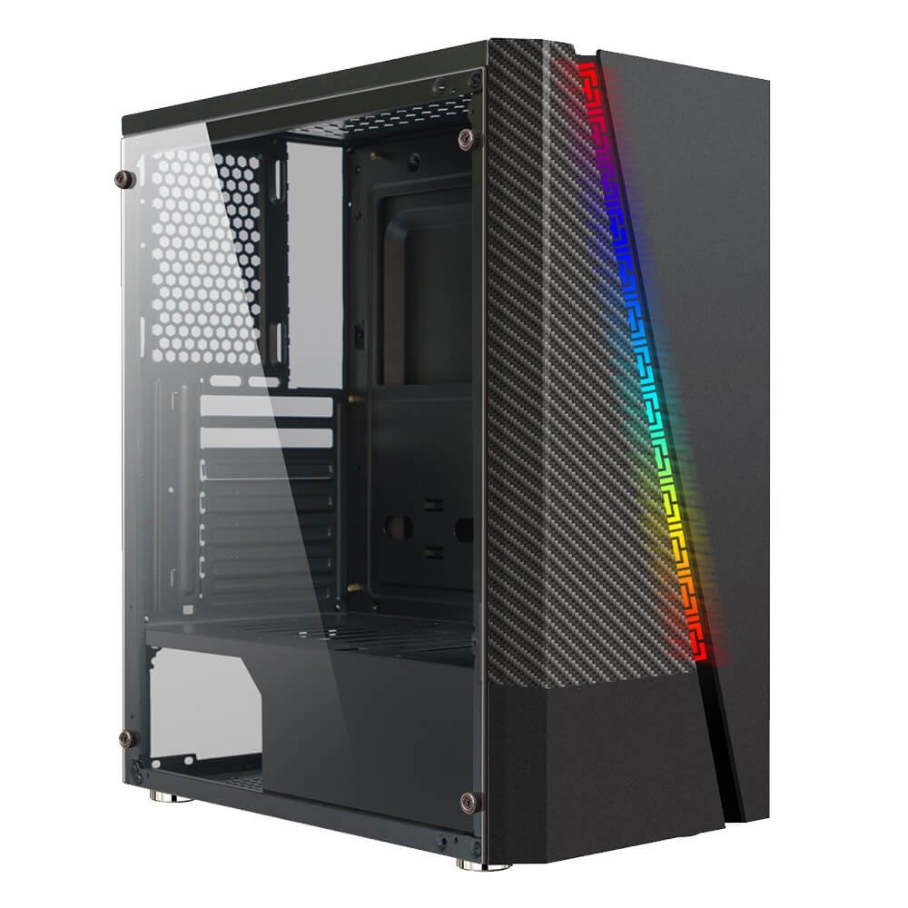 CASE GAMING RGB EAGLE WARRIOR CG17AARA001C MID TOWER SIN VENTILACIÓN INCLUIDA CON VIDRIO FRONTAL Y TIRA RGB - Imagen 4