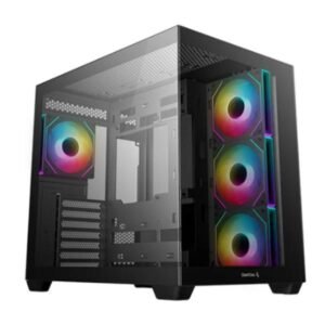 CASE DEEPCOOL CG530 4F MID TOWER VENTILADORES 4 DE 120MM CON VIDRIO LATERAL Y FRONTAL R-CG530-BKADA4-G-1