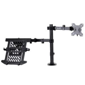 SOPORTE DE ESCRITORIO PARA MONITOR Y LAPTOP NOVA FDBM2008001C 14"-32" VESA 75X75 100X100 8KG NEGRO
