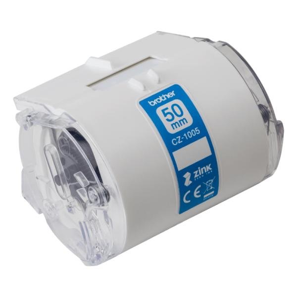 CINTA ADHESIVA CONTINUA A COLOR BROTHER CZ1005 ZERO INK 50MM X 5M COMPATIBLE CON IMPRESORA VC-500W