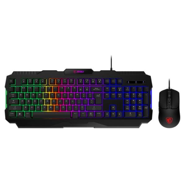 TECLADO Y MOUSE GAMING RGB MSI FORGE GK100 COMBO LS USB ESPAÑOL S11-04LS206-HH9