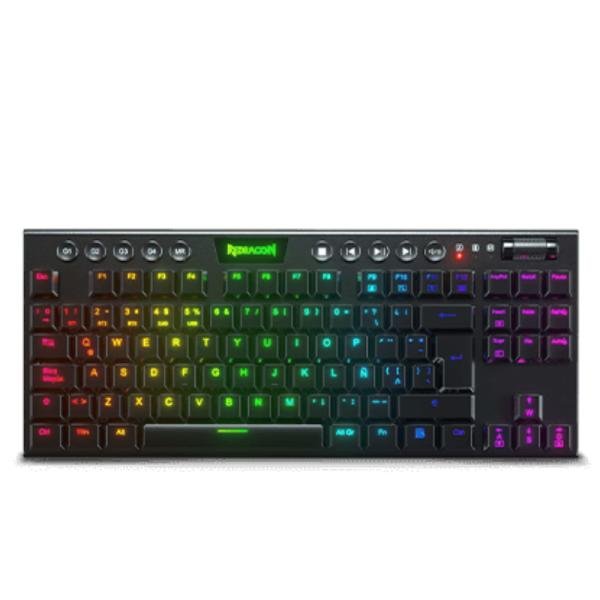 TECLADO GAMING RGB REDRAGON HORUS TKL K621 MECANICO INALAMBRICO ESPAÑOL SWITCH ROJO