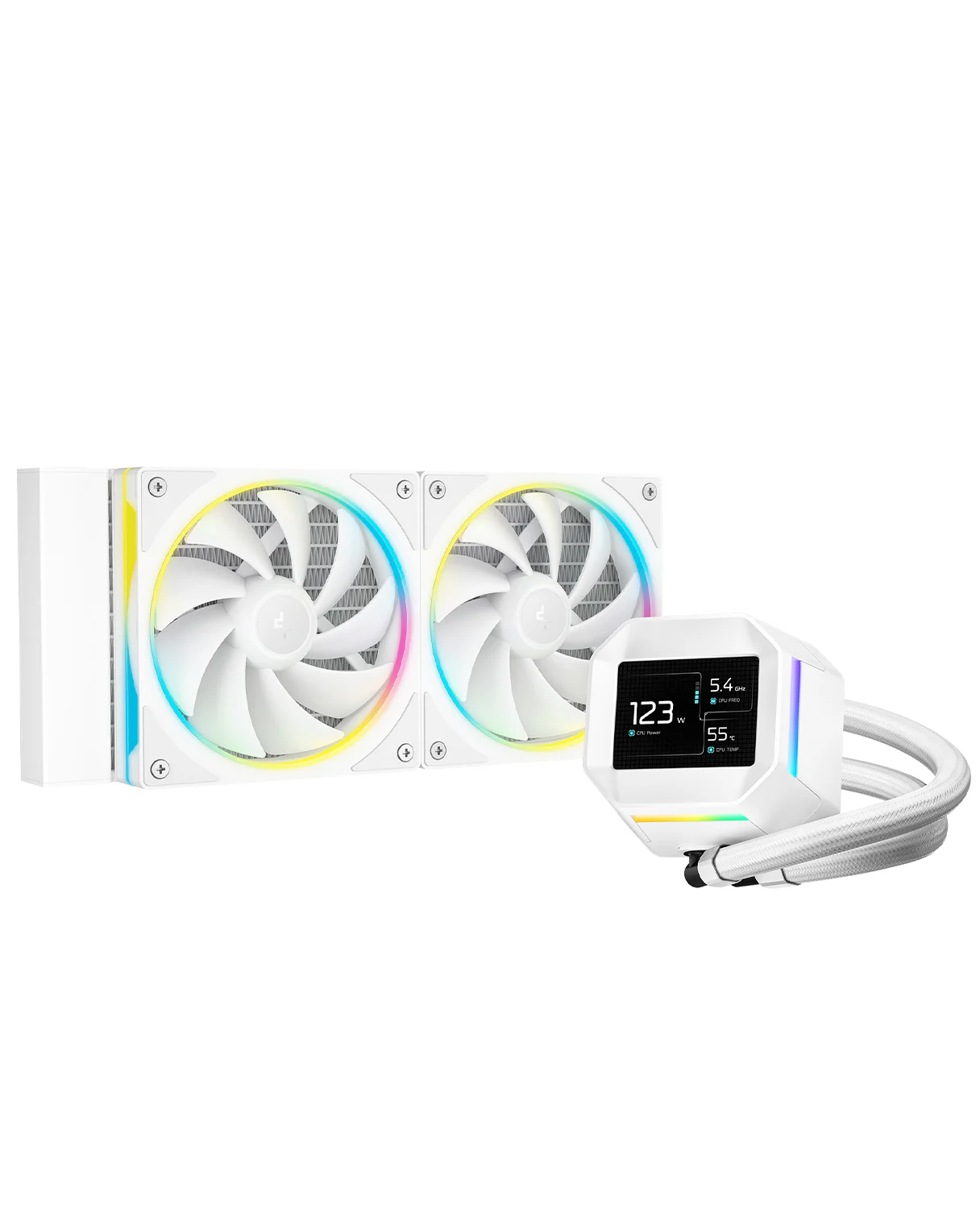 ENFRIAMIENTO LIQUIDO RGB DEEPCOOL LM240 WH 240MM R-LM240-WHDMMC-1 BLANCO