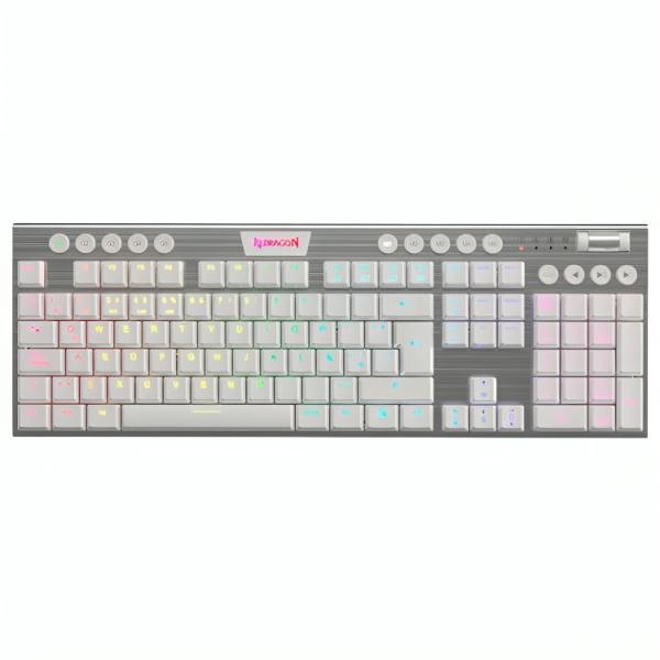 TECLADO GAMING RGB  REDRAGON  HORUS FS K618 MECANICO INALAMBRICO (BLUETOOTH / 2.4GHZ) ESPAÑOL SWITCH ROJO
