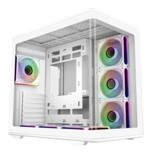 CASE ARGB COOLER MASTER ELITE 600 WHITE MID TOWER VENTILADORES 7 DE 120MM CON VIDRIO FRONTAL