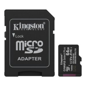 MEMORIA MICRO SD 64GB KINGSTON CLASE 10 UHS-I U1 100 MB/S PARA DISPOSITIVOS Y CAMARAS ANDROID SDCS3/64GB