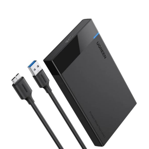 ENCAPSULADOR UGREEN US221 SATA III A USB 3.0 HDD/SSD 2.5Plg 30848 NEGRO