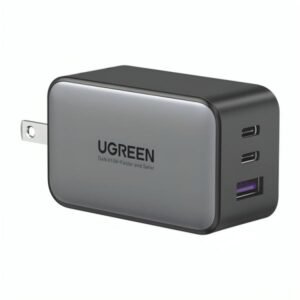 CARGADOR DE PARED UGREEN CD244 2 PUERTOS USB-C Y 1 PUERTO USB-A CARGA RAPIDA TOTAL DE 65W 10334