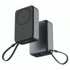 POWER BANK UGREEN PB567 20000MAH USB-C INALÁMBRICO MAGNÉTICO QI2 CARGA RÁPIDA 55450B NEGRO