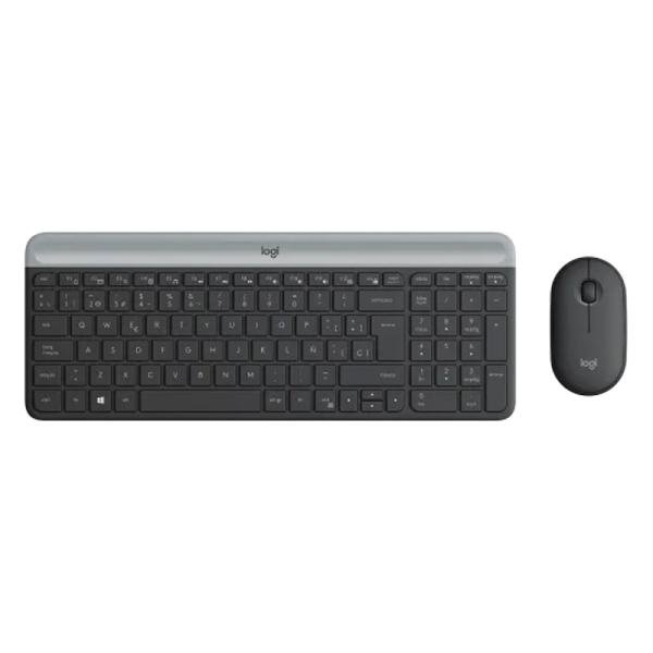 TECLADO Y MOUSE LOGITECH MK470 SLIM COMBO MEMBRANA INALÁMBRICO 2.4 GHZ ESPAÑOL 920-009266