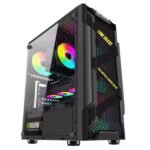 CASE RGB EAGLE WARRIOR CG01Q8RA003C VENTILADORES 3 DE 120MM VIDRIO TEMPLADO