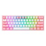 TECLADO GAMING RGB REDRAGON FIZZ PRO K616 MECÁNICO INALÁMBRICO BLUETOOTH INGLÉS SWITCH ROJO