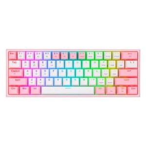 TECLADO GAMING RGB REDRAGON FIZZ PRO K616 MECÁNICO INALÁMBRICO BLUETOOTH INGLÉS SWITCH ROJO