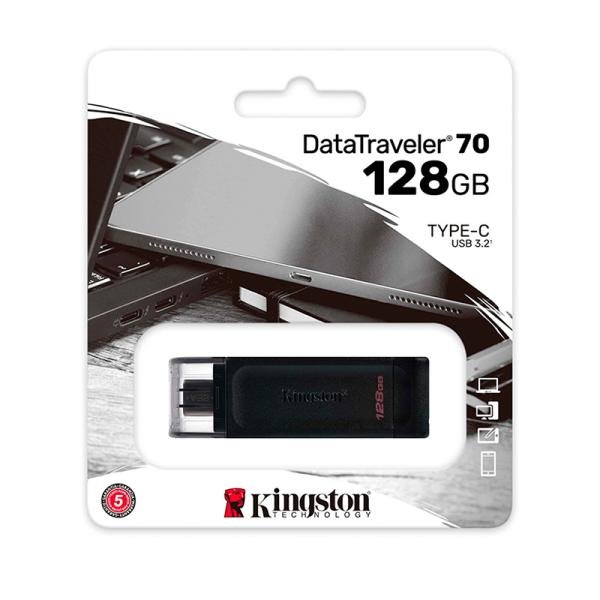 MEMORIA USB 128GB 3.0 KINGSTON DATA TRAVELER 70 TYPE USB-C DT70/128GB