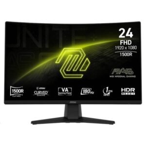 MONITOR GAMING MSI MAG 242C 23.6" CURVO 1920 X 1080 180 HZ ANTI-GLARE HDMI Y DP 9S6-3BC31T-004